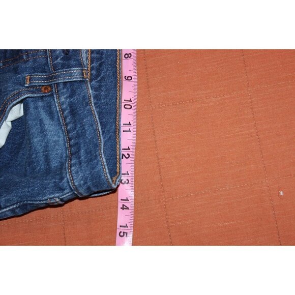 Levis Premium Womens High-Waisted Button-Fly Distressed Hem Blue Denim Jeans Siz - Picture 8 of 12